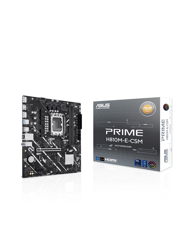 ASUS PRIME H810M-E-CSM Bundkort - Intel H810 - Intel LGA1851 - DDR5 RAM - Micro-ATX