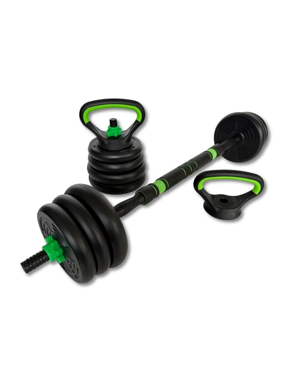 Active Sports Gear Justerbart Vægtsæt - Sort/Grøn - 20 kg