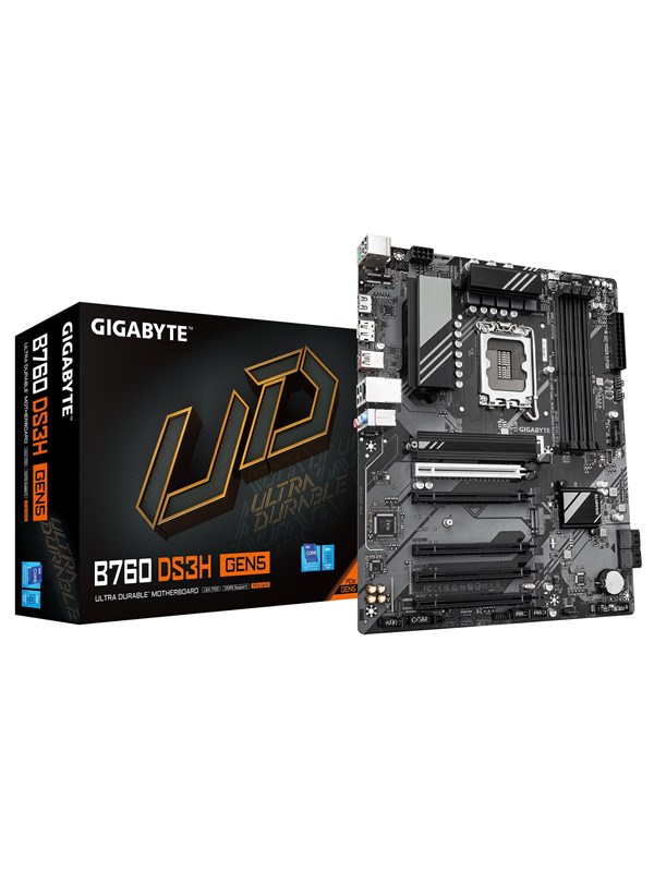 GIGABYTE B760 DS3H GEN5 Bundkort - Intel B760 - Intel LGA1700 - DDR5 RAM - ATX