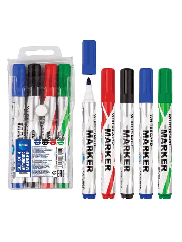 CENTRUM Whiteboardmarker medium. 4 stk. ass.