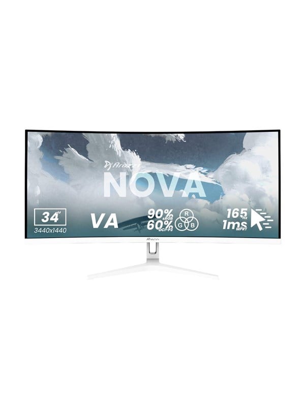 Arozzi Nova 34″ Curved 34" VA 3440 x 1440 (UltraWide) HDMI DisplayPort 165 Hz