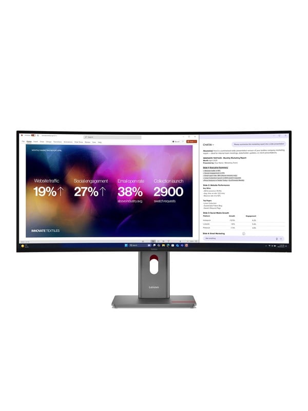 Lenovo ThinkVision P40WD-40 40" IPS 5120 x 2160 (UltraWide) Thunderbolt 4 HDMI DisplayPort 120Hz