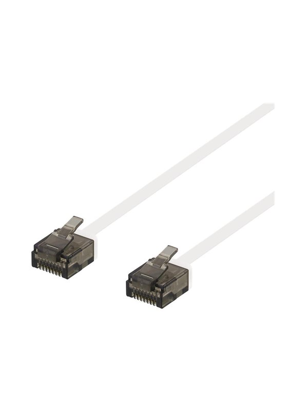 Deltaco patch cable - 30 cm - white - Hvid - 0.3m