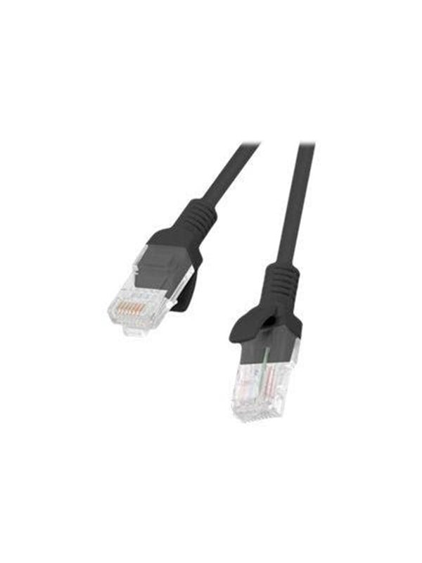 Lanberg patch cable - 25 cm - black RAL 9004 - Sort - 0.25m