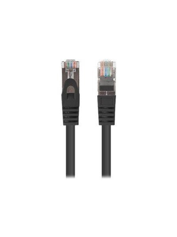 Lanberg CAT 6 Foldet uskærmet snoet par (F/UTP) 1.5m Patchkabel Sort RAL9004