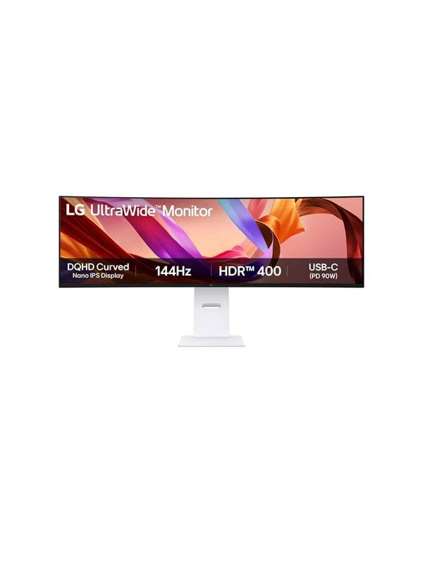 49" LG UltraWide 49U950A-W - 5120x1440 - 144Hz - Nano IPS - 90W USB-C - KVM switch billede