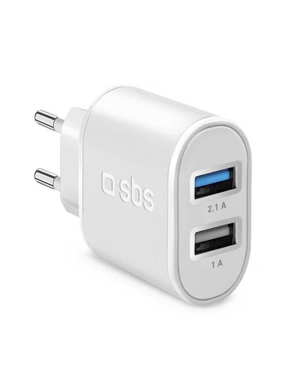 SBS TETR2USB21AWFAST, Indendørs, Vekselstrøm, 5 V, Hvid