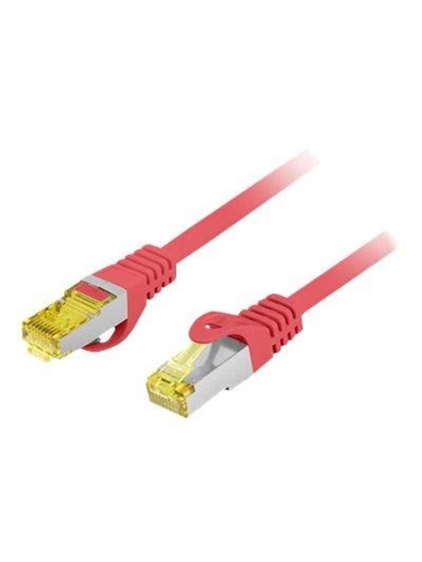 Lanberg patch cable - 50 cm - red RAL 3017 - Rød - 0.5m