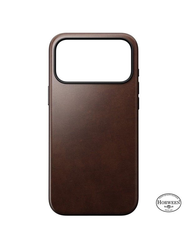 Nomad - Modern Leather Case - iPhone 17 Pro Max | Rustic Brown | Horween