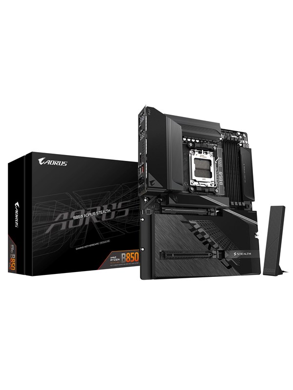 GIGABYTE B850 AORUS STEALTH Bundkort - AMD B850 - AMD AM5 - DDR5 RAM - ATX billede