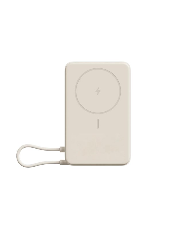 Xiaomi Magnetic Powerbank - Beige - 10000 mAh billede