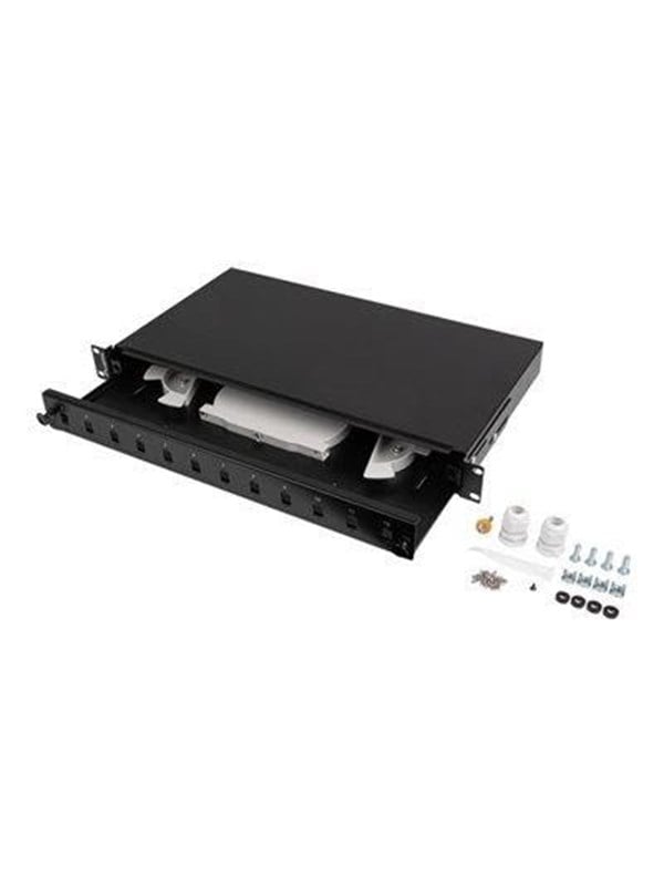 Lanberg Fiber Patch Panel 12XSC Simplex 12XLC Duplex Rackmount 19" 1U Grey