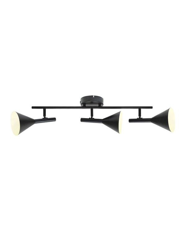 Nordlux Kelvis 3-Spot loftlampe, sort