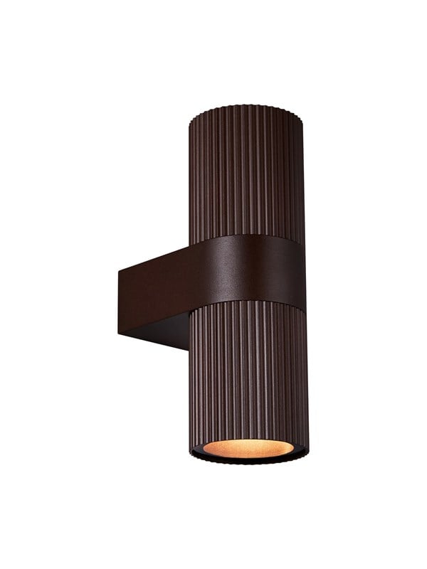Nordlux Kyklop Ripple væglampe, rustfarvet