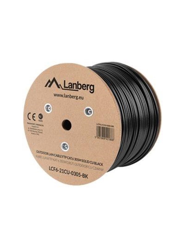 Lanberg bulk cable - 305 m - black - Sort - 305m