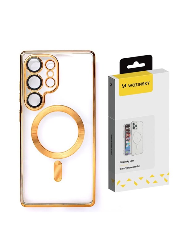 Wozinsky Electroplated Case with Magsafe for Samsung Galaxy S25 - Gold