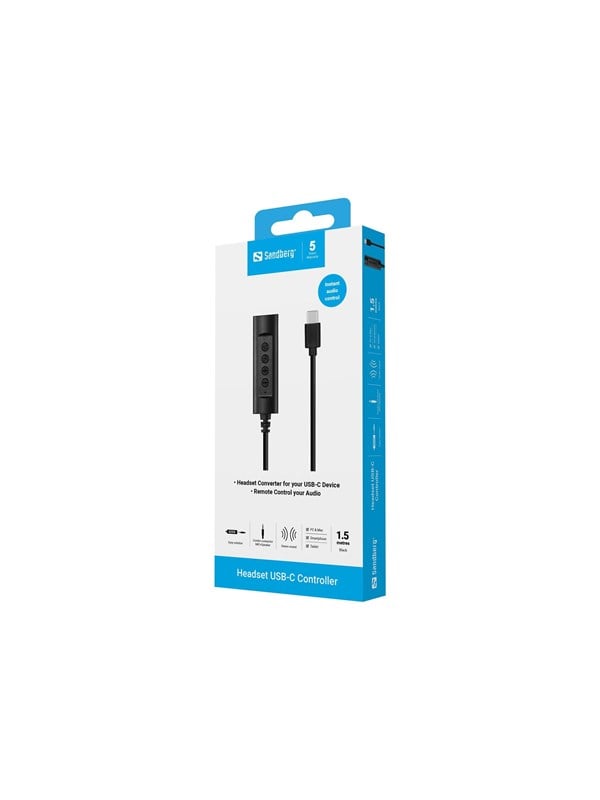 Sandberg USB-C Headset Controller - 1.5m