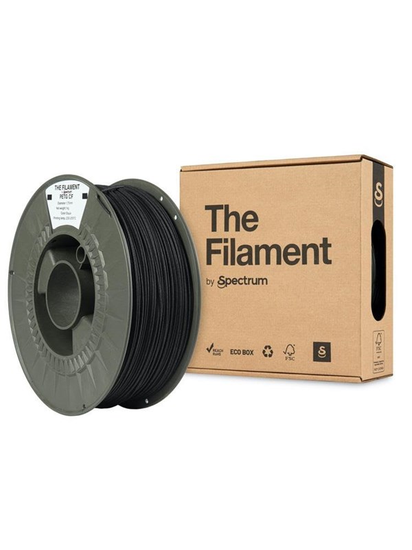 Spectrum Filaments TF-24108 3D print materiale Polyethylenterephthalatglycol-kulfiber (PETG-CF) Rød 1 kg