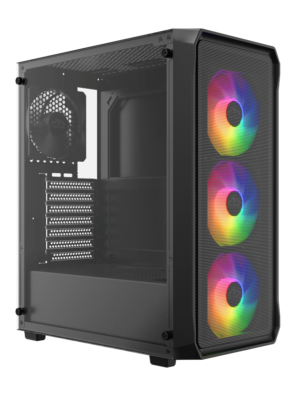DUTZO C322 Mesh ARGB - Kabinet - Miditower - Sort