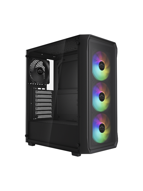 DUTZO C322 Mesh ARGB - Kabinet - Miditower - Sort