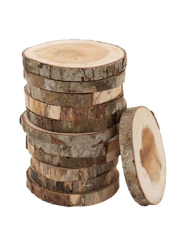 Colorations - Raw Wooden Discs 8-10cm 12pcs.