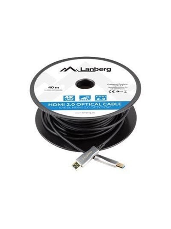 Lanberg HDMI han -> HDMI han 3840 x 2160 - 60 Hz 40 m Sort