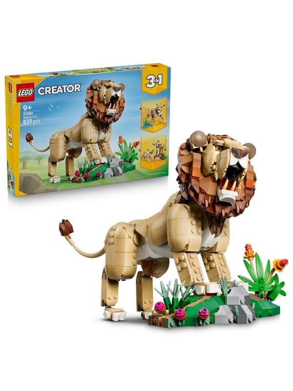LEGO ® Creator - 3-i-1 Vilde Dyr: Majestætisk Løve 31386 - 839 De