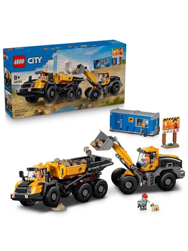 LEGO City 60494 Frontlæsser og lastbil med tippelad billede