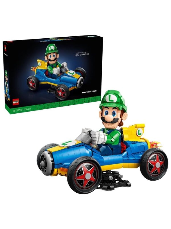 LEGO Super Mario 72050 - Mario Kart: Luigi og Mach 8 byggesæt (18+)