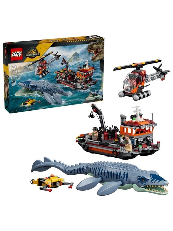LEGO Jurassic World 77983 Mosasaurus-dinosaurens bådangreb