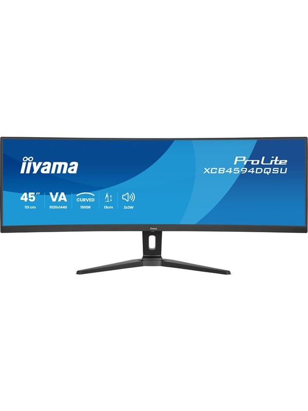 iiyama ProLite XCB4594DQSU-B1 45" VA 5120 x 1440 (UltraWide) HDMI DisplayPort USB-C 75Hz