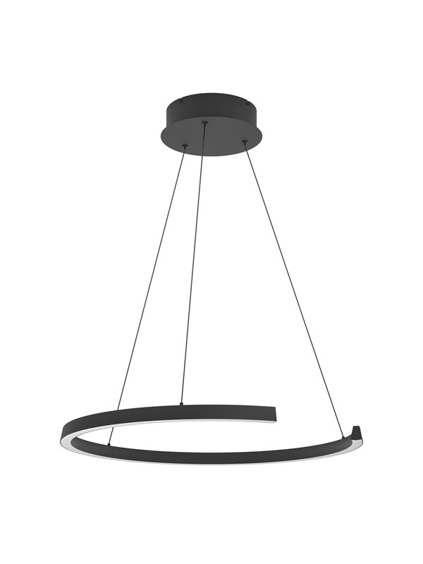 Labonete hængelampe, sort, Ø80 cm, 1 lyskilde, CCT - Stars of Light - Stue - Moderne - Aluminium - Med én lyskilde