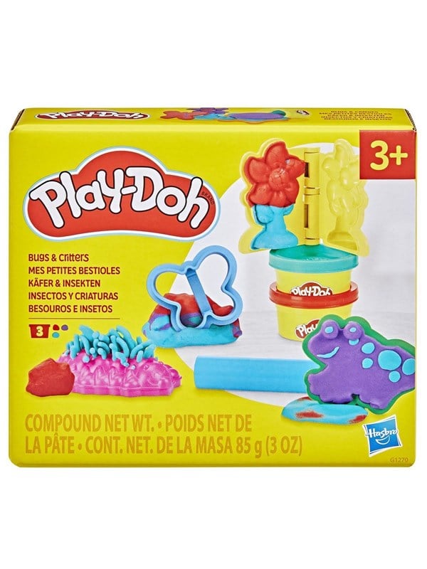 Play-Doh Bugs & Critters Legesæt - 6 Værktøjer, 85g Modellervoks - 3+år