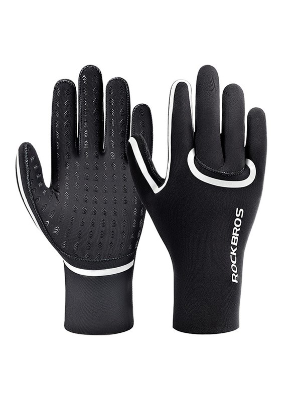 Rockbros Full Waterproof Cycling Gloves Size: L/XL - Black