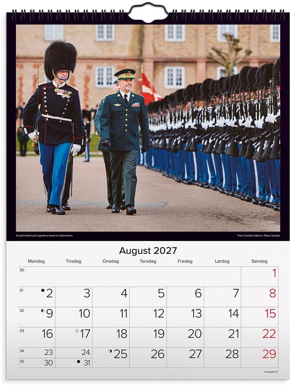 Mayland Vægkalender Kongehuset 2027