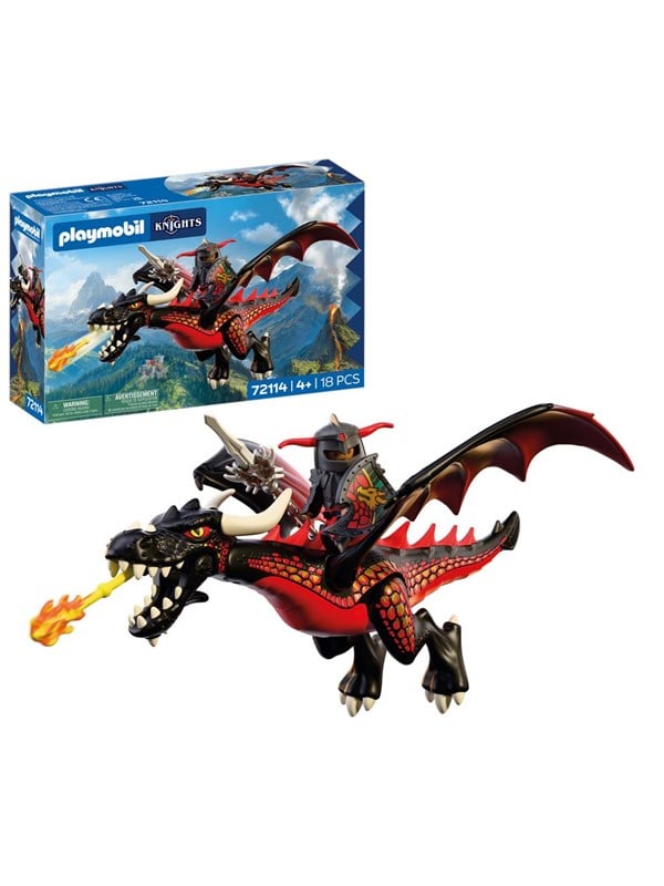 Playmobil Knights - Sort Drage - 72114 - 18 Dele