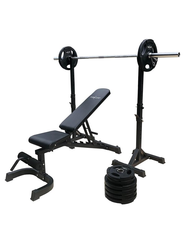 TITAN LIFE Weight Set Garage Gym 100 kg