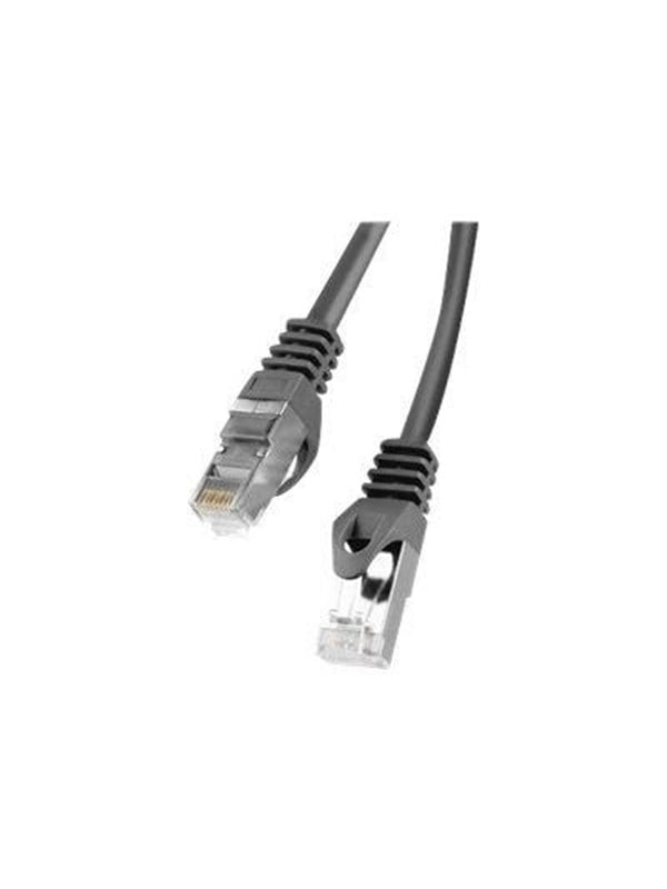 Lanberg CAT 6 Foldet uskærmet snoet par (F/UTP) 1m Patchkabel Sort RAL 9004