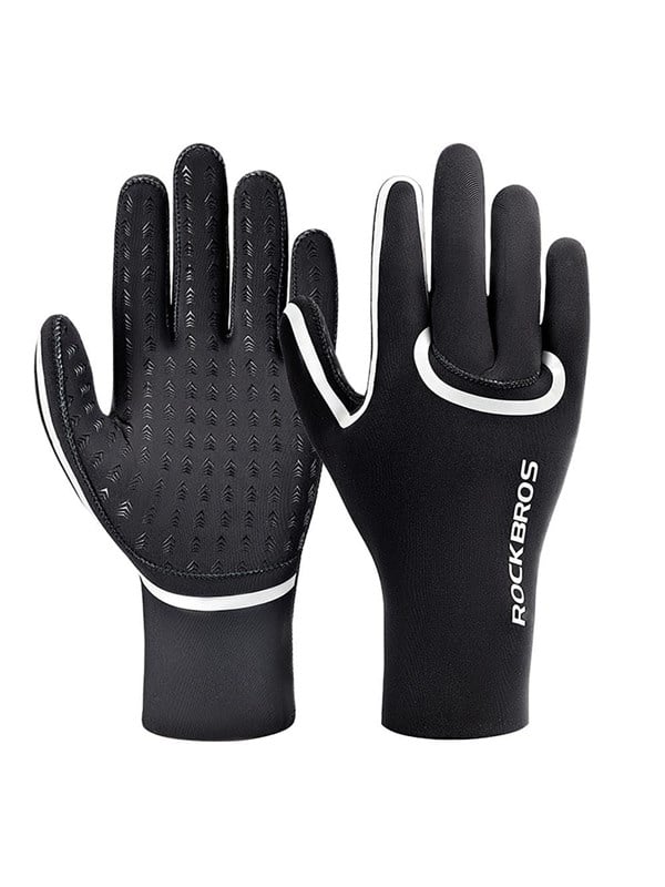 Rockbros full waterproof cycling gloves size: S/M - black