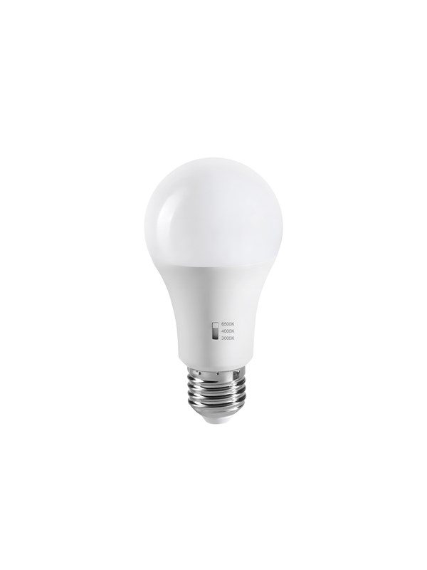 Nordlux E27 standardpære med CCT switch, 3000/4000/6500K, 8W