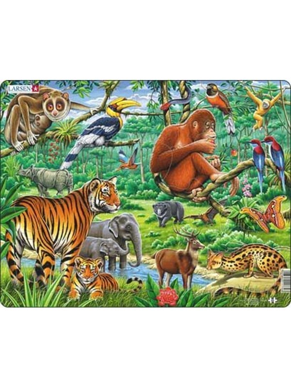 Larsen Puzzles Puzzle Jungle Animals - 20 pieces Maxi (36.5x28.5 cm) 2D Puslespil