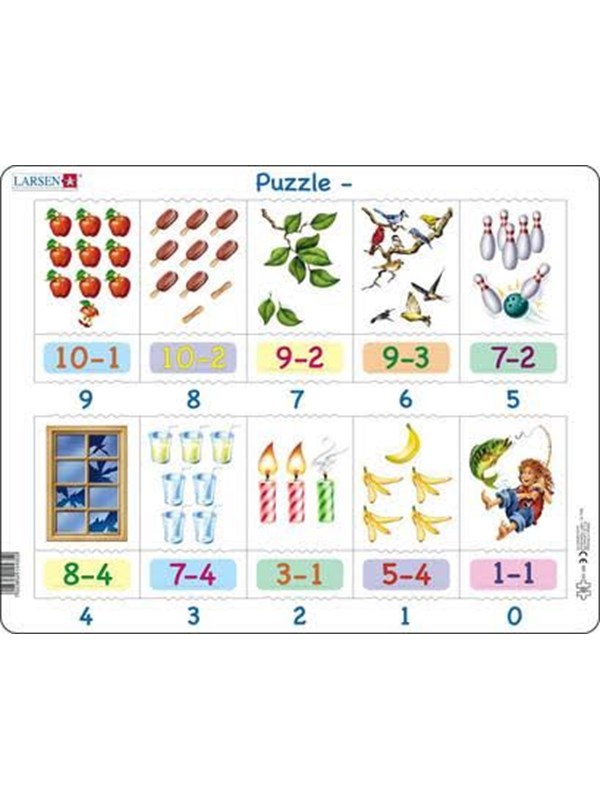 Larsen Puzzles Puzzle Minus - 20 pieces Maxi (36.5x28.5 cm) Floor billede