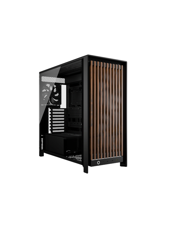 Corsair FRAME 5000D WOOD RS midi tower PC kabinet - sort/valnød