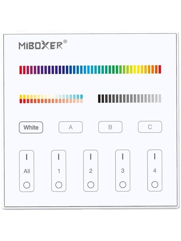 Panel-fjernbetjening Miboxer DP3S LED DALI 3-i-1 Smart Panel DT8