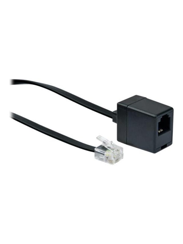 Schwaiger phone extension cable - 10 m - black - Sort - 10m