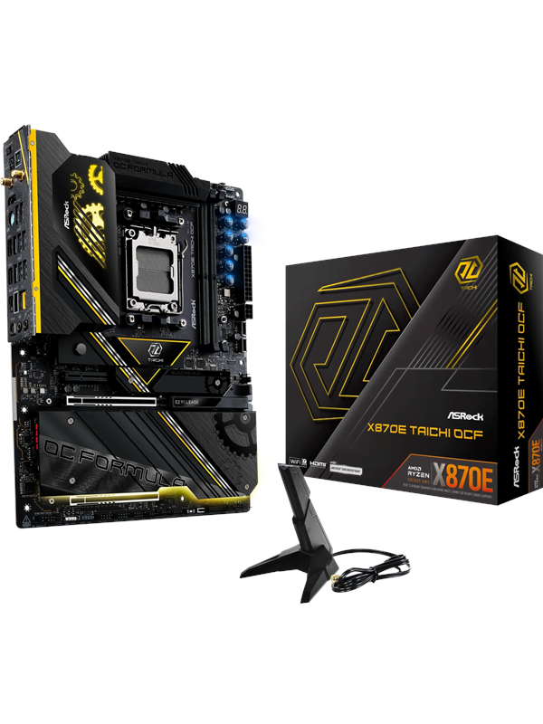 ASRock X870E TAICHI OCF Bundkort - AMD X870E - AMD AM5 - DDR5 RAM - ATX