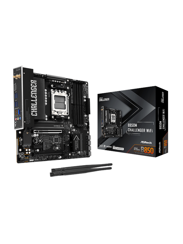 ASRock B850M Challenger WiFi Bundkort - AMD B850 - AMD AM5 - DDR5 RAM - Micro-ATX