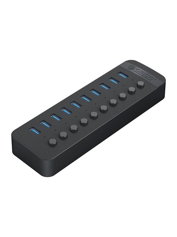 ORICO CT2U3-10AB 10x USB-A 3.0 Hub with Switches - Black USB hub - USB 3.0 - 10 ports - Sort