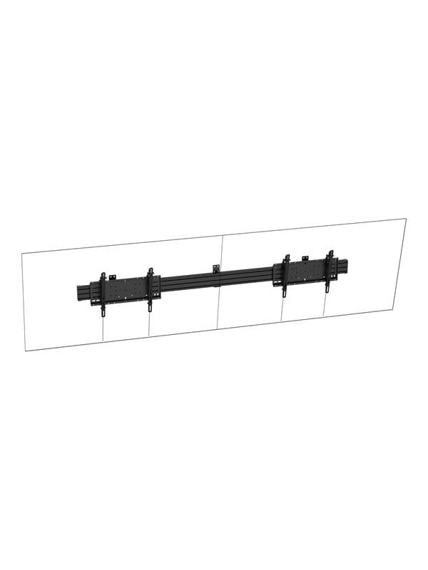 Vision VFM-MNU/L2X75 - Monteringssæt til 2 LCD Displays - Sort - Maks 120 kg