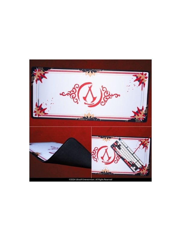 Lexip - Initiate Bundle - mouse - USB-A - black gold red white - with Ubisoft mouse pad and Assassin's Creed Shadows - Mus - 6 knapper - Guld